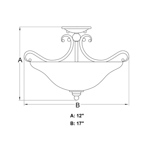 Monrovia 17-in. Semi Flush Ceiling Light or Pendant (Dual Mount) Brushed Nickel - Picture 6 of 6