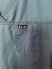koi Women’s V-Neck Solid Blue Scrub Top Size L Cotton/Poly Blend MPN 247 — photo 2