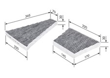 BOSCH Innenraumfilter 1 987 435 506 Aktivkohlefilter für 3D2 VW PHAETON 3D1 3D3