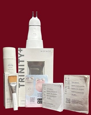 NuFACE Trinity+ Facial Toning Device Set w/ Aqua Gel Activator for wrinkles, inc
