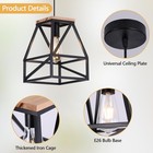 Farmhouse Pendant Light, Rustic Chandelier, Metal & Wood Ceiling Fixture