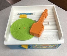 Vintage 1987 Fisher Price Music Box Record Player With 1 Disc Tested And Works