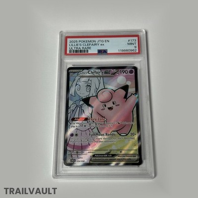 Pokémon LILLIE'S CLEFAIRY ex JTG EN-JOURNEY TOGETHER ULTRA RARE #173 | PSA 9