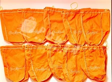 Lot of 10 Crown Royal Peach Drawstring Bags 750 ml