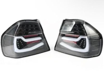 Spec-D LED Tail Lights - Matte Black Housing/Clear Lens - E90 Pre LCI