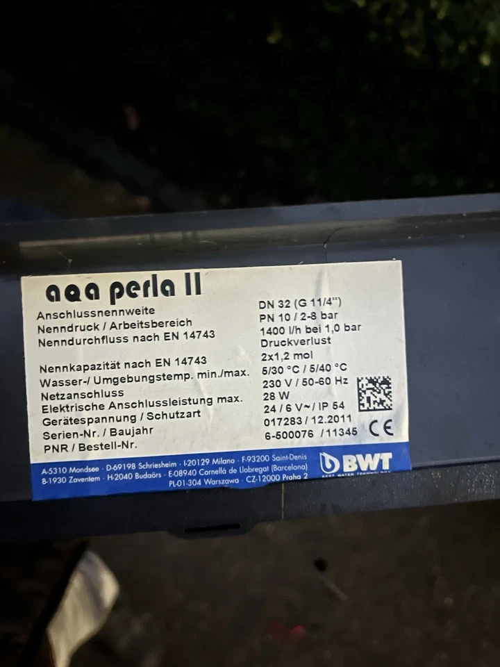 BWT AQA  perla Enthärtungsanlagen Regelung  - Bild 3 von 3