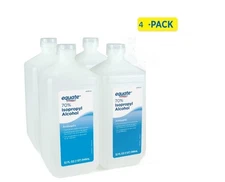(4 Pack ) Equate 70% Isopropyl Alcohol Antiseptic, 32 fl oz