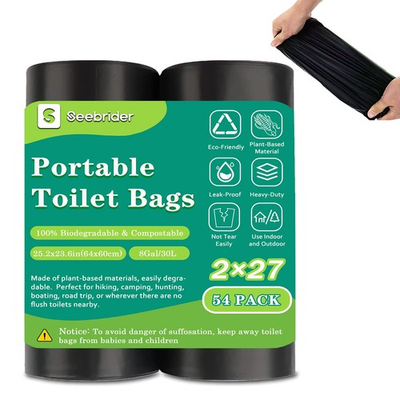 #ad 108 Portable Toilet Bags Biodegradable Camping Toilet Bags 8 Gallon Thickened P $13.49
