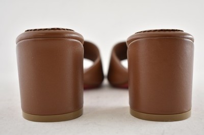 Christian Louboutin Jane Mule 55 Cuoio Brown Backless Sandal Low