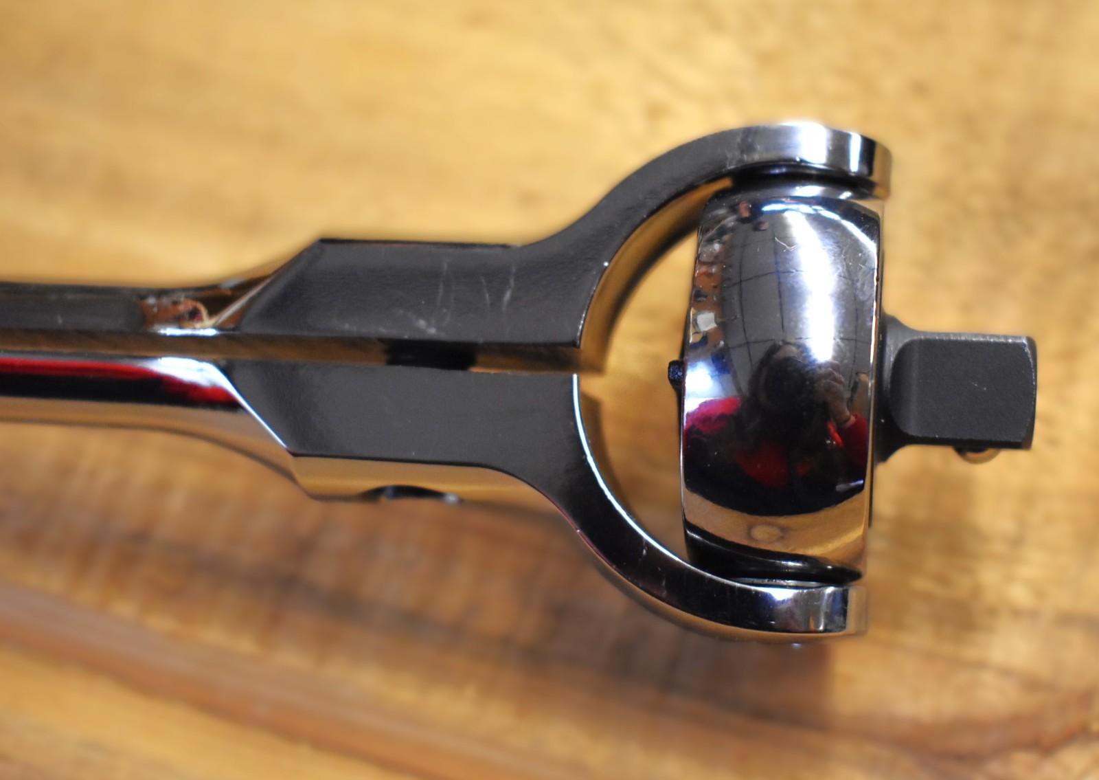 Snap-On FHNF100 Ratchet 3/8" Drive Swivel Round Head Chrome Finish