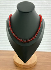 Unusual - Natural Bohemian Burgundy-Red Garnet Necklace - 50 cm (19¾") ~200 cts