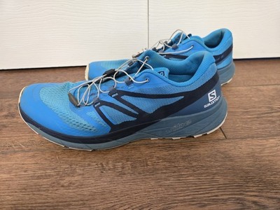 Salomon Sense Ride 2 Blue Trail Running Shoes Mens 12.5 406738 Vibe Contagrip