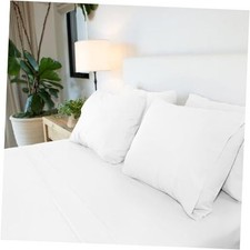Lux Collection Sheet Set, 5-Piece Microfiber Sheets Split King White