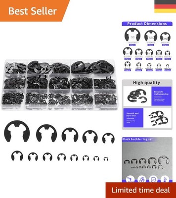 E-Clips 1100 Stk Set - Exquisite Sicherungsringe für bewegliche Teile, 13 Größen