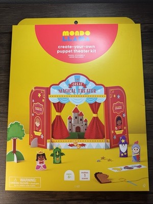 Mondo Llama- Create Your Own Magical Puppet Theater Kit- Props/Stickers/Fabric