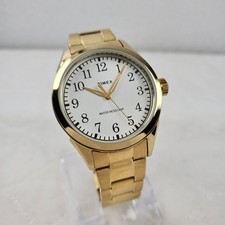 TIMEX EASY READER TW2R10000 GOLD/WHITE STAINLESS STEEL WR 30M MEN'S WATCH