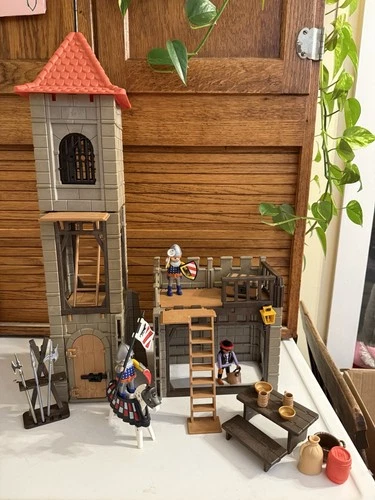 Playmobil Vintage Castle Square Tower Turret Outbuilding Figures Accessories
