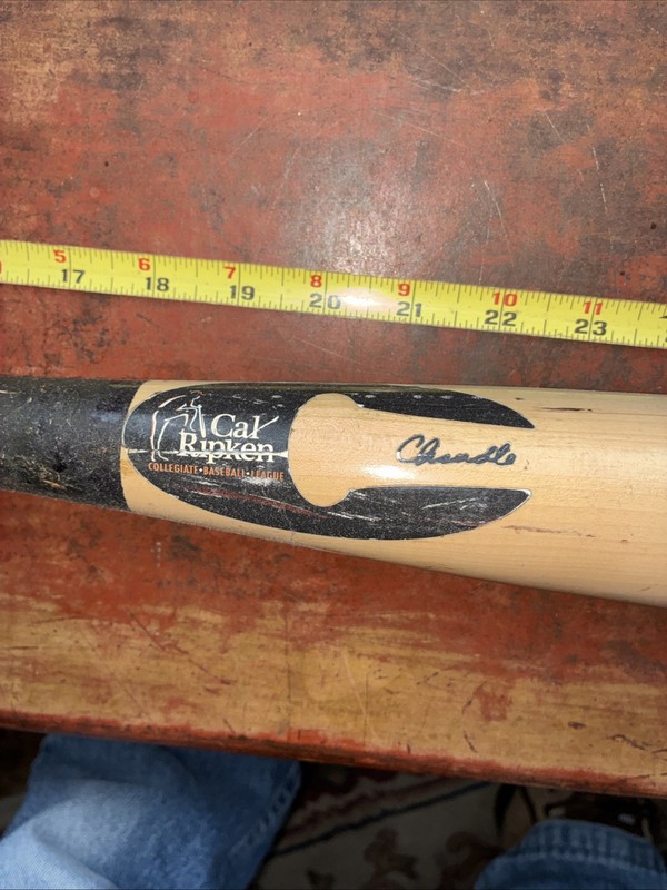 Cal Ripken Tan and Black Chandler Bat  Model YCB2B Baltimore Dodgers