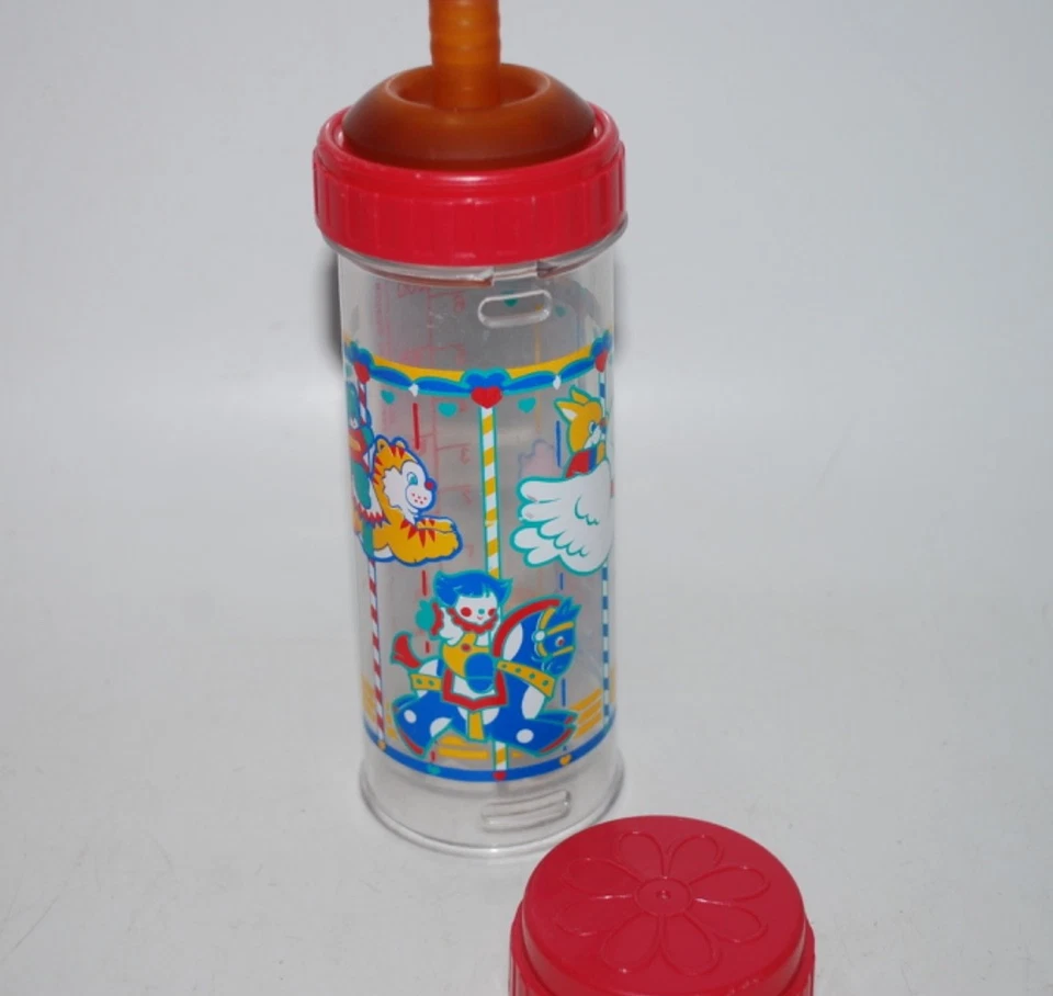 Biberón vintage decorado Playtex para bebé 8 oz - pezón de látex Drop-In - usado Foto 3 de 3