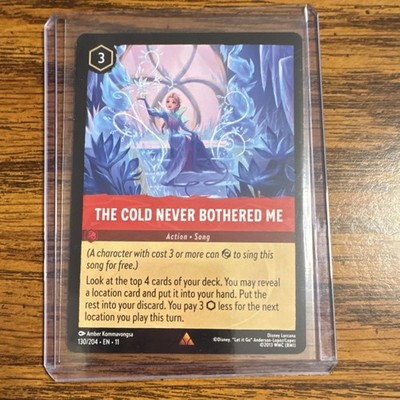 Disney Lorcana The Cold Never Bothered Me  Action Song  Card 130/204