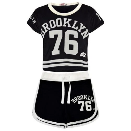 Kids Girls Shorts Brooklyn 76 Black Crop Top Hot Short Pant Summer Clothing Sets
Opens in a new wind