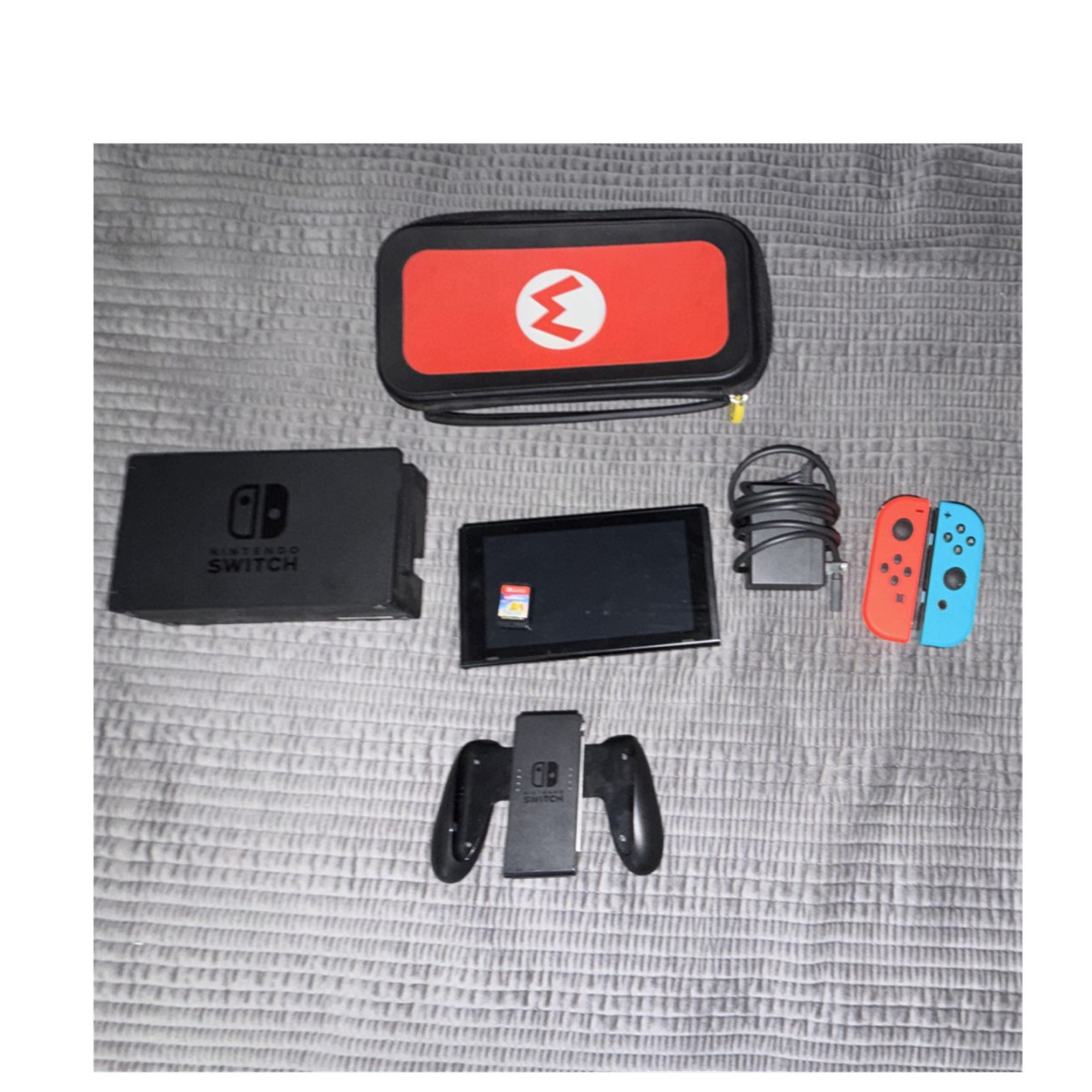 Nintendo Switch Console Black Red Blue Joy-Con, Charger, LEGO