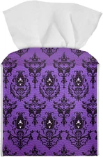 Halloween Home Decor Tissue Box Cover Square Tissue Holder for Bathroom Leather