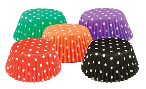 Polka Dot Paper Muffin and Cupcake Liners, Set of 300 Standard Size Wrappers