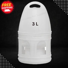 3 L Bird Water Drinker Pigeon Water Dispenser Feeder with Hanging Handle