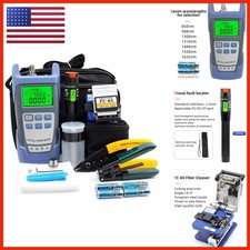 FC-6S Fiber Optic Tools Kit Cable Tester Stripper Visual Fault Locator Cleaver