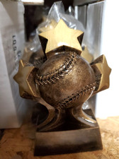 Baseball resin award trophy, with your engraving, about 4" tall, All Star