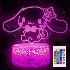 16 Colors Night Light 3D Illusion Table Lamp with Touch  Remote Control Acry...