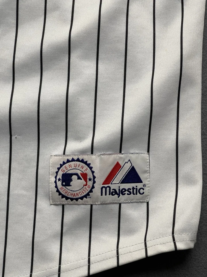 Camiseta de béisbol majestuosa vintage de los Astros de Houston para hombre XL blanca a rayas MLB Foto 3 de 4