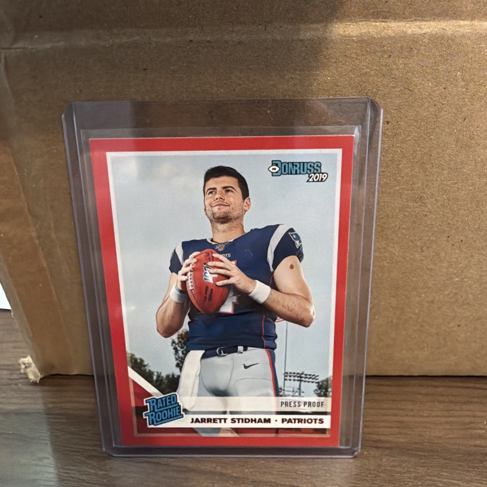 2019 Jarrett Stidham Donruss Rated Rookie Press Proof red