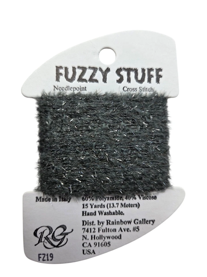 Rainbow Gallery Fuzzy Stuff Thread Gray FZ19 Lot of 6 Needlepoint Cross Stitch - Image 3 of 4