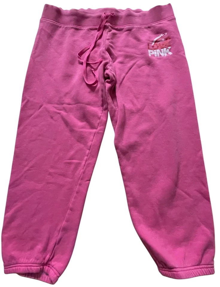Pantalones deportivos vintage Y2K Victoria’s Secret ROSA rosa intenso logotipo trasero para mujer grandes Foto 2 de 4