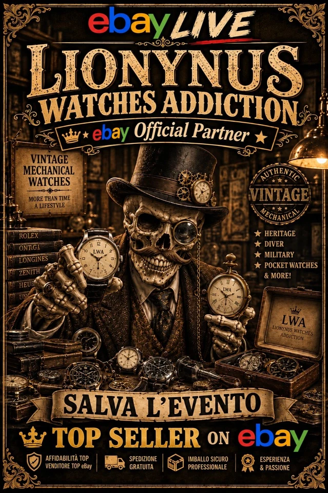 Lionynus Watches Addiction "Orologeria Meccanica Vintage" Sconto in Live!