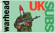 UK Subs Warhead Official Polyester 5'x3' Flag - EXCLUSIVE
