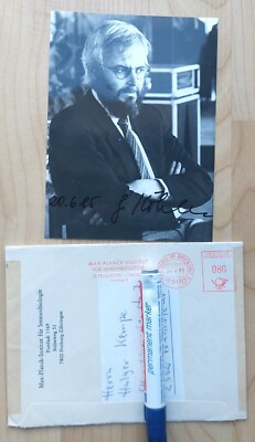 Georges J. F. Köhler   Nobelpreis Medizin 1984  handsign. Unterschrift auf Foto.