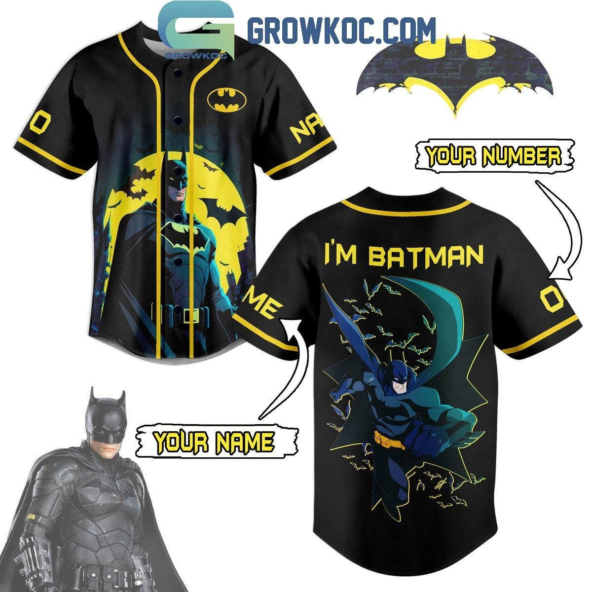 I Am Batman DC Comic Personalized Baseball Shirt