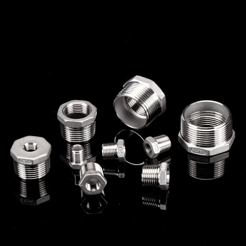 304 SS Male to Female BSP Threaded Reducing Bush Adapter Pipe Reducer Fitting - Image 3 of 4