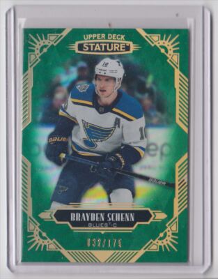 2020-21 Upper Deck Stature Green Brayden Schenn /175 St. Louis