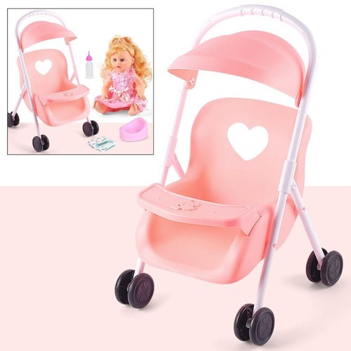 Gift Simulation Baby Stroller Toddlers Pretend Play Toy Tiny Pushchair Doll - Picture 6 of 11