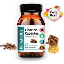 DR WAKDE'S Licorice Capsules | 60 Veg Caps | Ayurvedic Supplement | Vegan | 1...