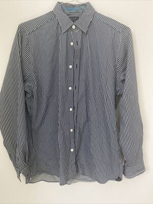 Ted Baker London Men’s Casual Dress Shirt Blue Stripe UK Sz See Size  Chart