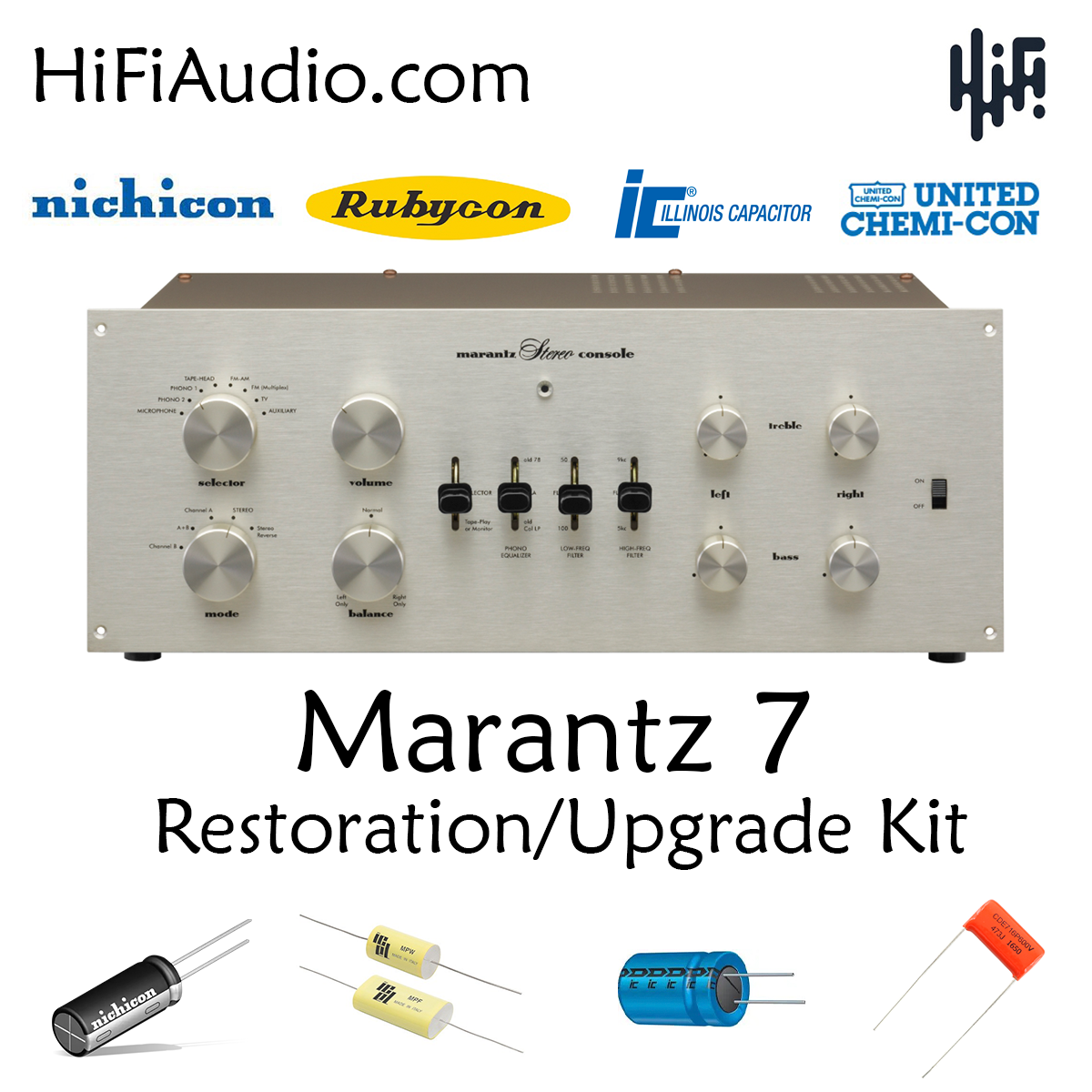 Marantz model 7 preamp capacitor restoration recap repair service