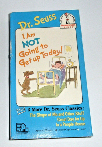 Dr. Seuss I Am Not Going To Get Up Today VHS Untested