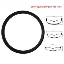 26 Inch Fatbike Carbon Rim 65-100mm Depth 25mm Wide Hookless Clincher Tubeless 26 Inch Fatbike Carbon Rim 65-100mm Depth 25mm Wide Hookless Clincher Tubeless