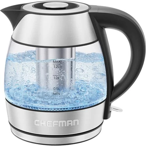 Electric Kettle with Variable Temperature Control, 1500W 2L Glass