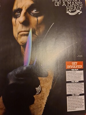 ALICE COOPER / WHILE SHE SLEEPS A4 PAGE POSTER METAL HAMMER MAGAZINE UK  Mint 